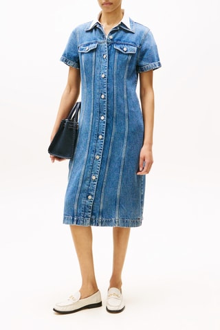 Robe chemise en jean - Bleu