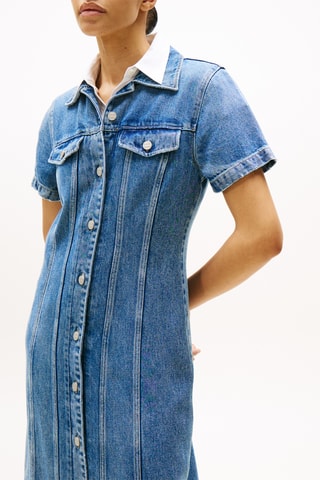 Robe chemise en jean - Bleu