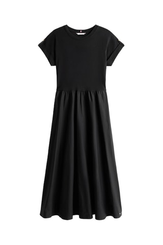 Robe midi en coton biologique - Noir