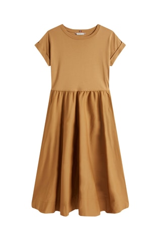Robe midi en coton biologique - Marron