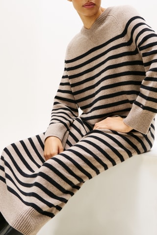 Robe pull en laine et cachemire - Beige