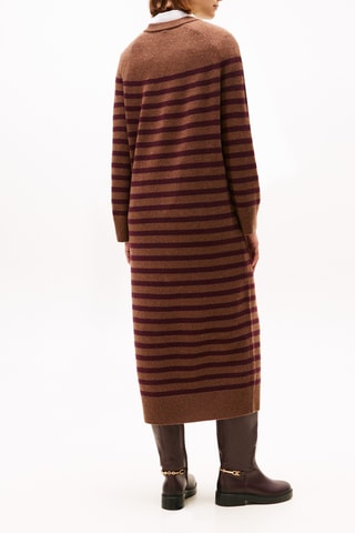 Robe pull en laine et cachemire - Marron