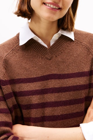 Robe pull en laine et cachemire - Marron