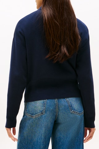 Pull en coton biologique - Bleu marine