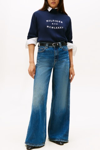 Pull en coton biologique - Bleu marine