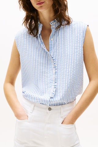 Chemisier en coton biologique - Ciel