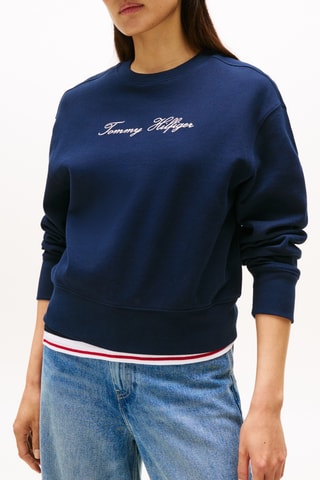 Sweat regular - Bleu marine et blanc