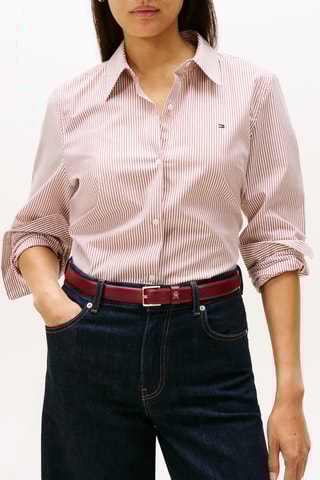 Chemisier regular - Blanc et bordeaux