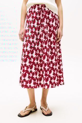 Jupe midi - Rouge et blanc