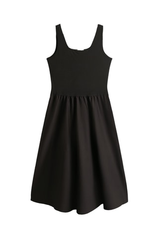 Robe midi en coton biologique - Noir