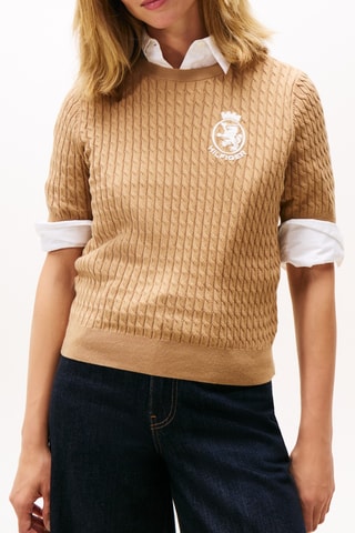 Pull en coton biologique - Marron clair