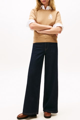 Pull en coton biologique - Marron clair