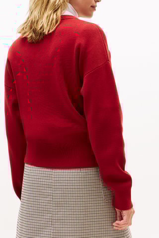 Pull en coton biologique - Rouge
