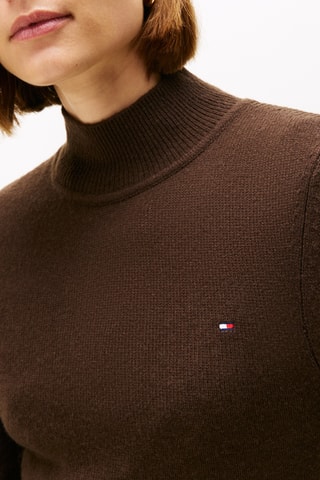 Robe pull en laine - Marron foncé