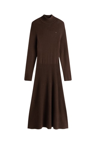 Robe pull en laine - Marron foncé