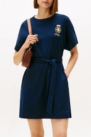 Robe t-shirt - Bleu marine et doré