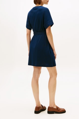 Robe t-shirt - Bleu marine et doré