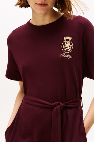 Robe t-shirt - Bordeaux et doré