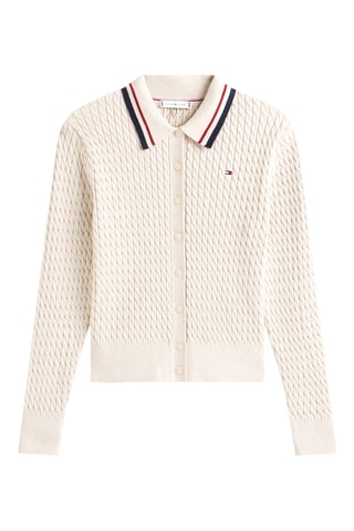 Gilet en coton biologique - Ecru et bleu marine