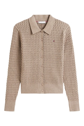 Gilet en coton biologique - Taupe et bleu marine