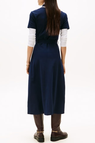 Robe chemise - Bleu marine et blanc