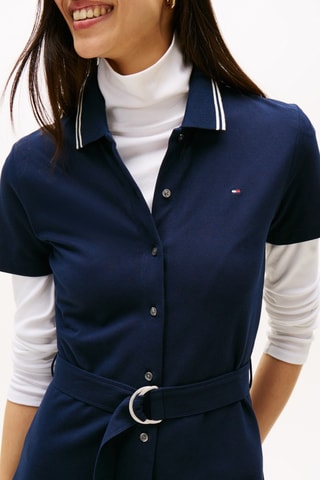 Robe chemise - Bleu marine et blanc