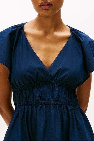 Robe patineuse en coton biologique - Bleu marine