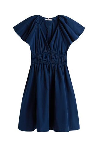 Robe patineuse en coton biologique - Bleu marine