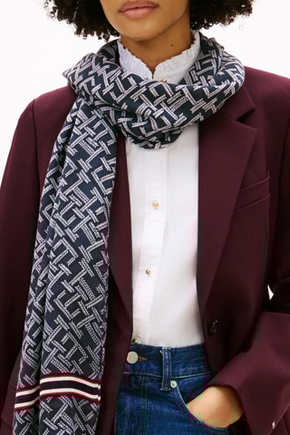 Foulard en coton biologique - Bleu marine