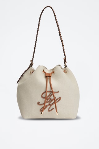 Sac seau en lin - Beige