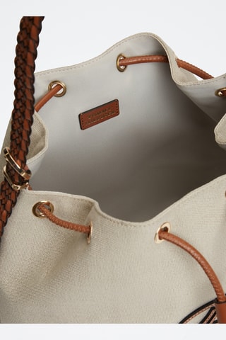 Sac seau en lin - Beige