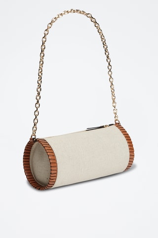 Sac porté épaule en lin - Beige