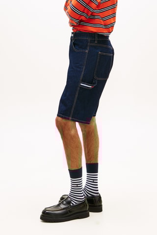 Calções de ganga - Azul