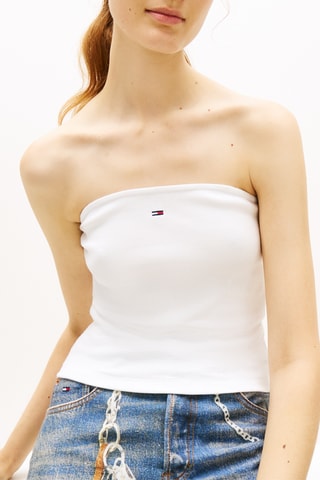 Crop top bustier slim - Blanc