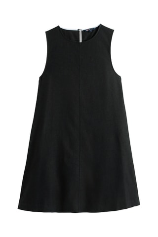 Robe trapèze slim en coton biologique - Noir