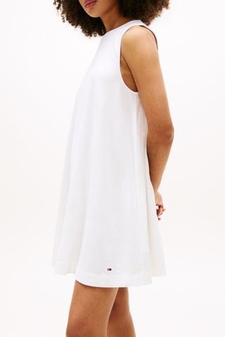 Robe trapèze slim en coton biologique - Blanc