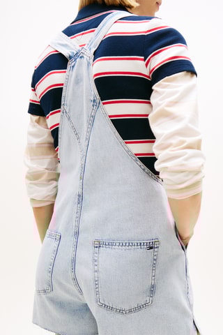 Salopette relaxed en jean - Bleu