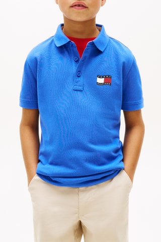 Polo regular - Bleu roi et rouge