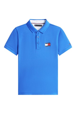 Polo regular - Bleu roi et rouge