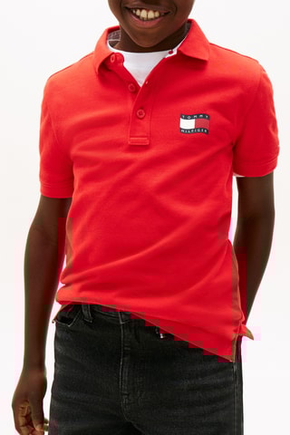 Polo regular - Rouge et blanc