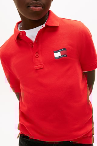 Polo regular - Rouge et blanc