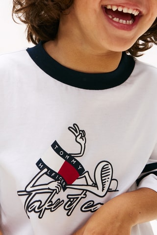 T-shirt et short - Blanc et bleu foncé