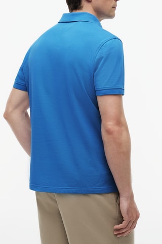 Polo regular en coton biologique - Bleu