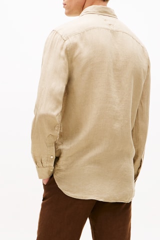 Chemise regular en lin - Beige