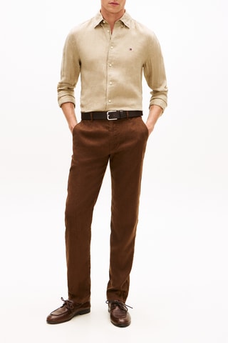 Chemise regular en lin - Beige