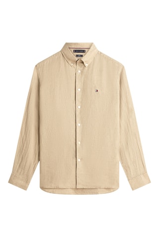 Chemise regular en lin - Beige