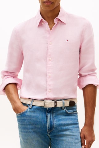 Chemise regular en lin - Rose