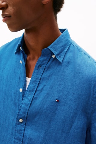 Chemise regular en lin - Ciel