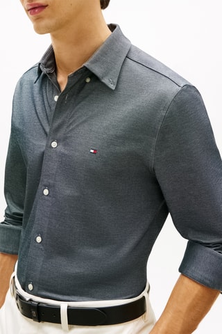 Chemise regular - Bleu marine chiné