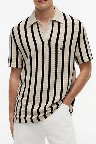 Polo relaxed - Noir et écru